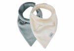 Slab Bandana Velvet Rib Sea Green Ivory 2-pack