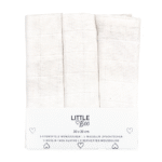 Monddoekjes Little Boo Uni White 3-pack 30x30
