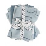 Done by Deer  Monddoekjes 5-pack | Deer Friends-Blue